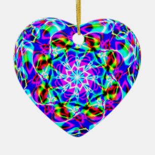 Paarse mandala keramisch ornament