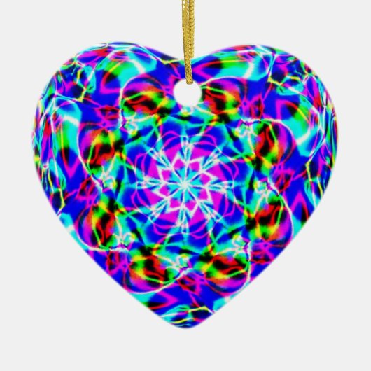 Paarse mandala keramisch ornament (Voorkant)