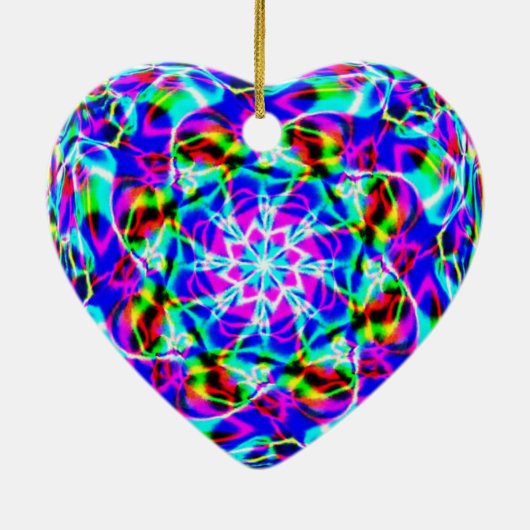 Paarse mandala keramisch ornament (Achterkant)