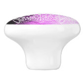 Paarse Mandala Keramische Knop (Zijkant)