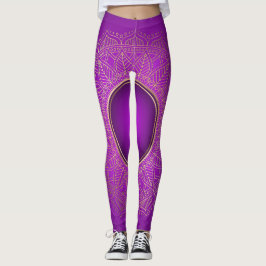 Paarse Mandala Leggings
