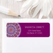 Paarse Mandala Modern Return Address Labels (Insitu)