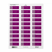 Paarse Mandala Modern Return Address Labels (Full Sheet)