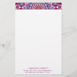 Paarse Mandala Professional Modern Stationery Briefpapier