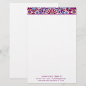 Paarse Mandala Professional Modern Stationery Briefpapier (Voorkant / Achterkant)