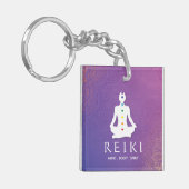 Paarse Mandala Reiki Sleutelhanger (Voorkant Links)