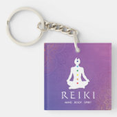 Paarse Mandala Reiki Sleutelhanger (Voorkant)