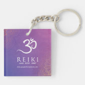 Paarse Mandala Reiki Sleutelhanger (Achterkant)