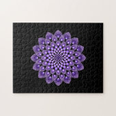 Paarse Mandala Rond zigeunerige Indiase Bohemiaans Legpuzzel (Horizontaal)