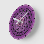 Paarse Mandala Ronde Klok (Hoek)