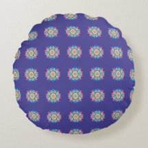 Paarse Mandala Ronde Kussen