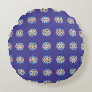 Paarse Mandala Ronde Kussen
