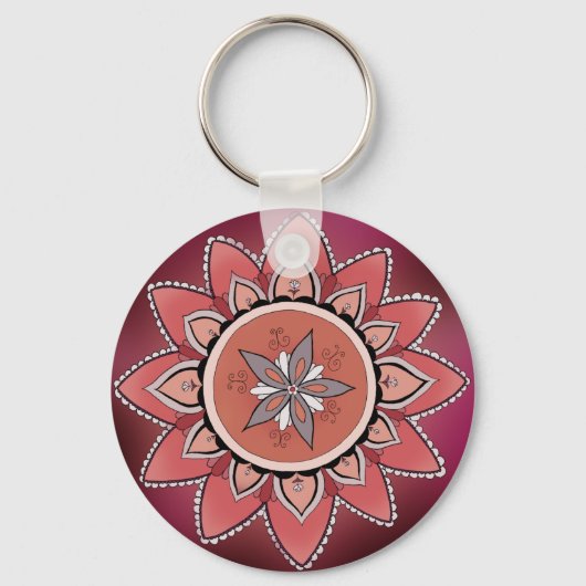 Paarse Mandala Sleutelhanger (Voorkant)