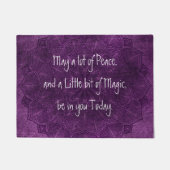 Paarse Mandala Spirituele Quote Deurklep Deurmat (Voorkant)