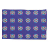 Paarse Mandala Standaard Kussensloop (Achterkant)