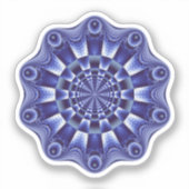 Paarse Mandala Sticker (Voorkant)