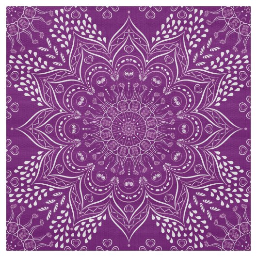 Paarse Mandala Stof (Swatch)