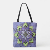 Paarse Mandala Tote Bag (Achterkant)