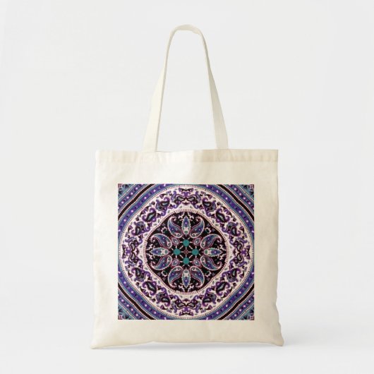 Paarse Mandala Tote Bag (Voorkant)