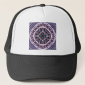 Paarse Mandala Trucker Pet (Voorkant)