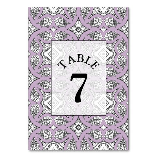 Paarse Mandala Weduwingstabel Kaart (Voorkant)