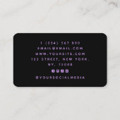 Paarse Mandala Wellness Coach Modern Social Media Visitekaartje (Achterkant)