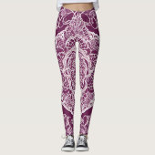 Paarse Mandela AI art Leggings (Voorkant)