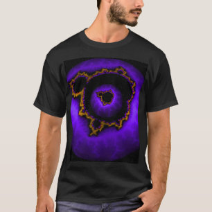 Paarse mandelbrot binnen een Paarse mandelbrot T-shirt