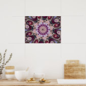 Paarse Mandelbrot Fractal Poster (Keuken)