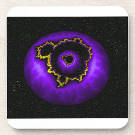 Paarse Mandelbrot In Een Mandelbrot Bier Onderzetter