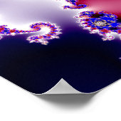 Paarse Mandelbrot Ster Fractal Poster (Hoek)
