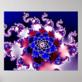 Paarse Mandelbrot Ster Fractal Poster (Voorkant)