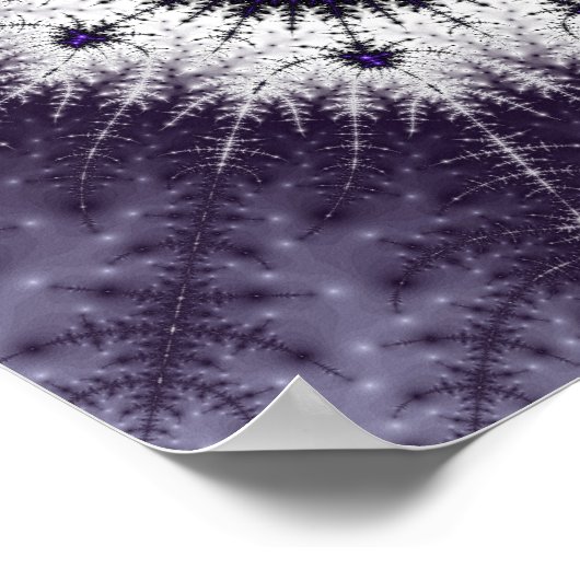 Paarse Mandelbrot Zoom Poster (Hoek)