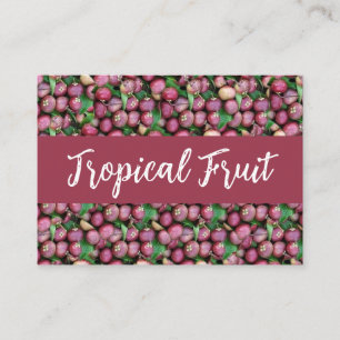 Paarse Mangosteen Tropische Fruit Visitekaartje