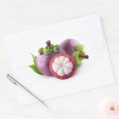 Paarse mangosteens ovale sticker (Envelop)