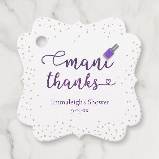 Paarse Mani Bedankt Bedankjes Labels (Voorkant)
