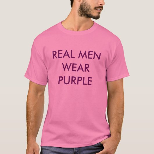 Paarse Mannen T-Shirt (Voorkant)