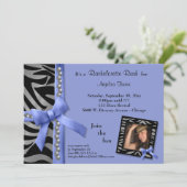 Paarse mantel met zilverparels en zebrastrips kaart (Staand voorkant)