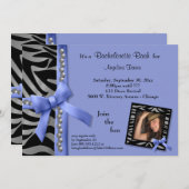 Paarse mantel met zilverparels en zebrastrips kaart (Voorkant / Achterkant)