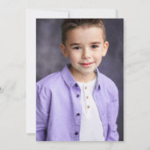 Paarse Marble Geode Foto eerste Heilige Communie Kaart (Achterkant)