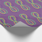 Paarse Mardi Gras Beads Strand NOLA New Orleans Cadeaupapier (Hoek)