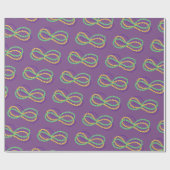 Paarse Mardi Gras Beads Strand NOLA New Orleans Cadeaupapier (Vlak)