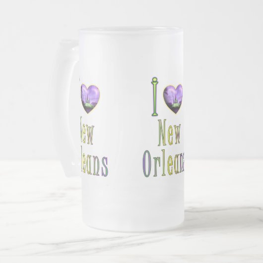 Paarse Mardi Gras JS Matglas Bierpul (Voorkant links)