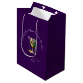 Paarse Mardi Gras-masker Medium Cadeauzakje (Voorkant Gekanteld)