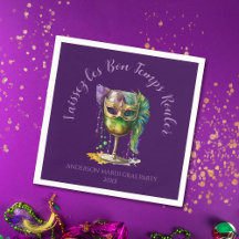 Paarse Mardi Gras-masker 