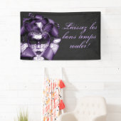 Paarse Mardi Gras Masquerade Spandoek (Insitu)