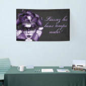 Paarse Mardi Gras Masquerade Spandoek (Beurs)