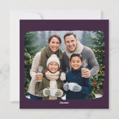 Paarse maretak krans Flat Holiday Kaart (Achterkant)