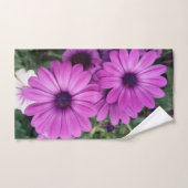 Paarse margrieten bad handdoek (Handdoek)