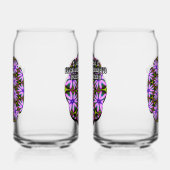 Paarse Margueritepatronen Blikvorm Glas (Rechts)